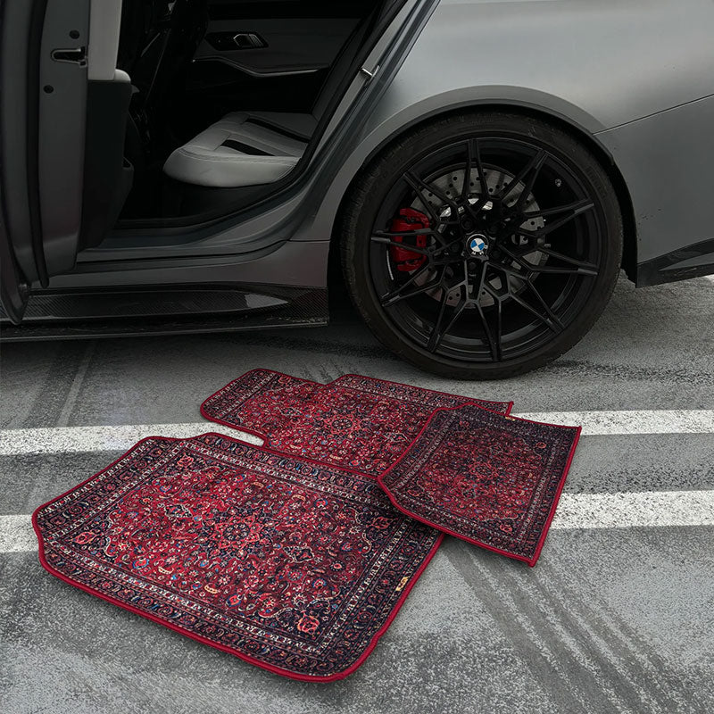 Ethnic Retro Style Car Floor Mats - Stain-Resistant & Easy to Clean