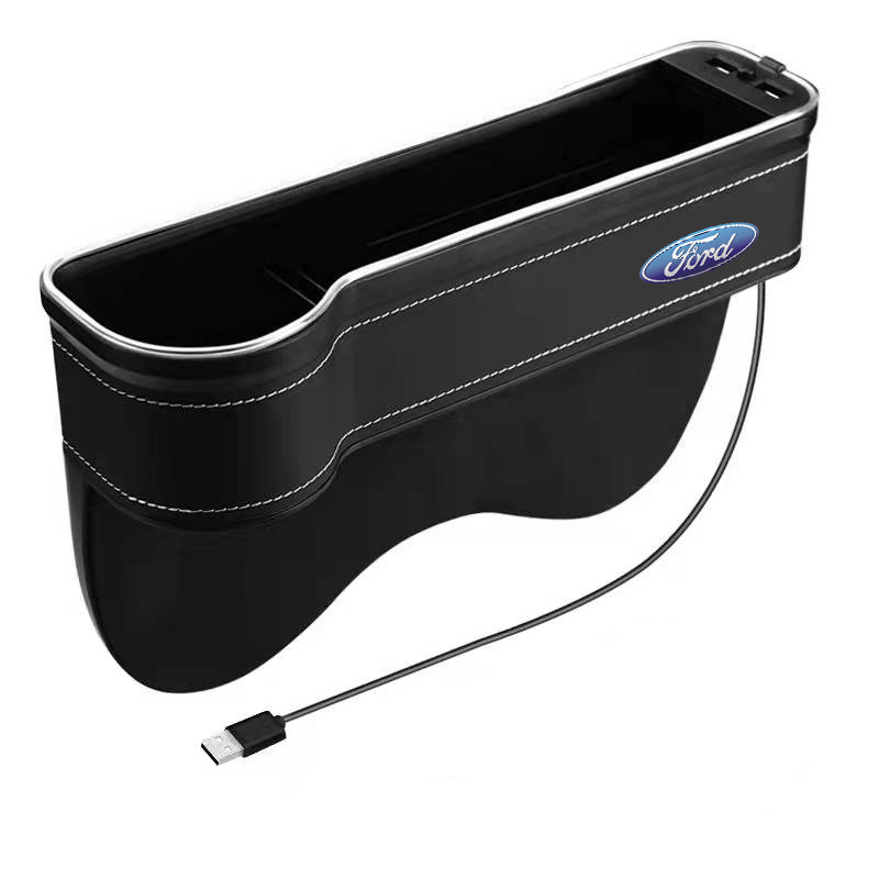 Multifunction Car Gap Storage Box – LED Light & USB Charging