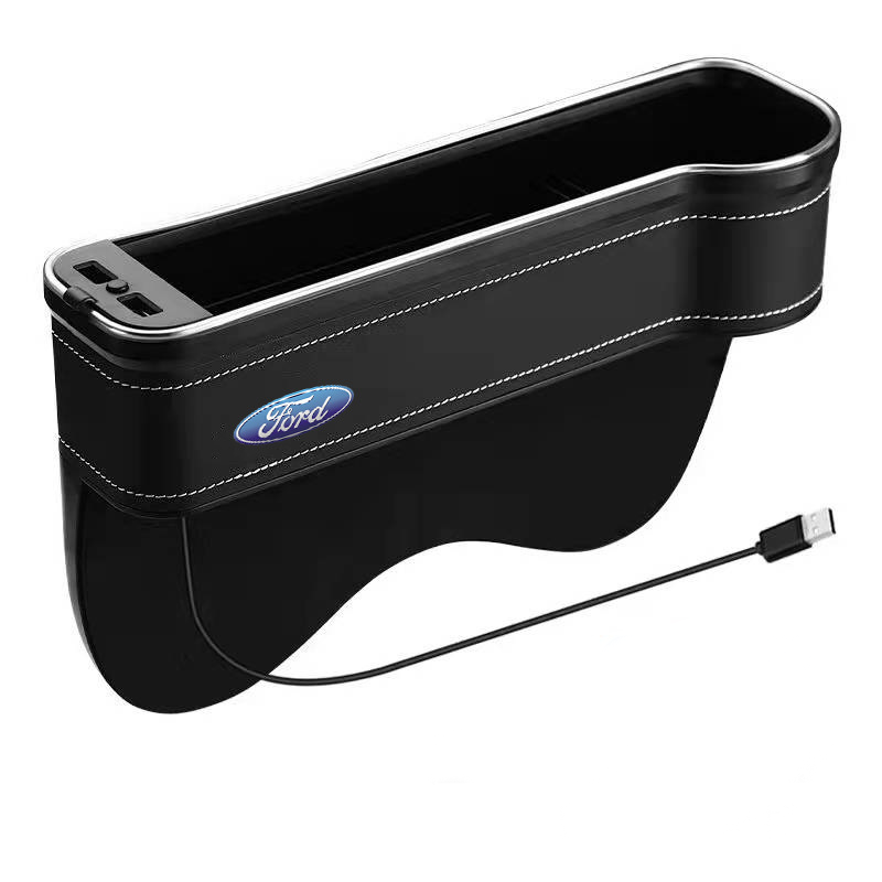 Multifunction Car Gap Storage Box – LED Light & USB Charging