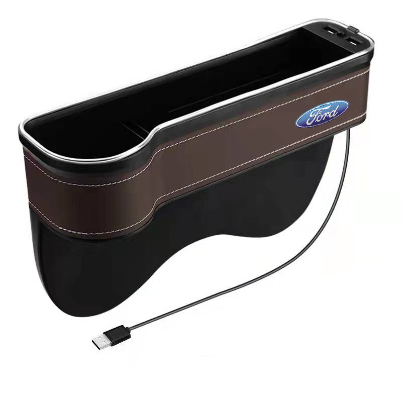 Multifunction Car Gap Storage Box – LED Light & USB Charging