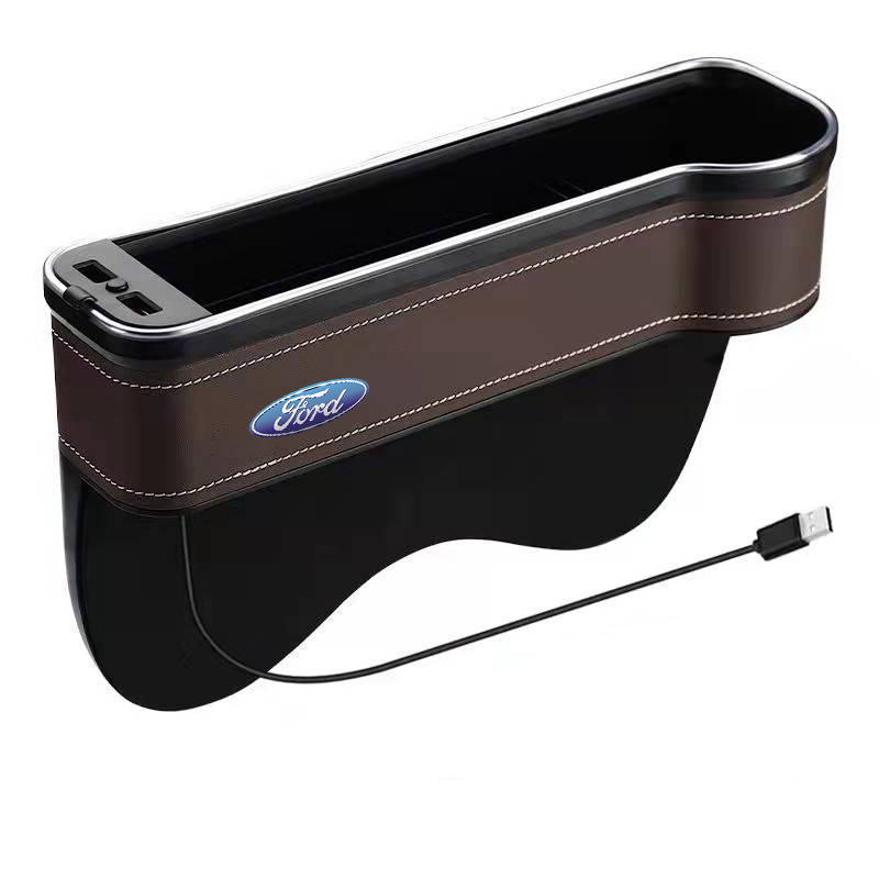 Multifunction Car Gap Storage Box – LED Light & USB Charging