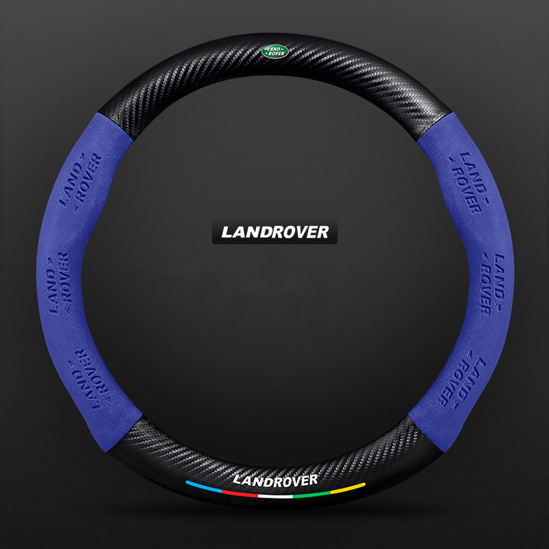 TrackVibe | Blue Carbon Suede Steering Wheel Cover – Anti-Slip & Wear-Resistant