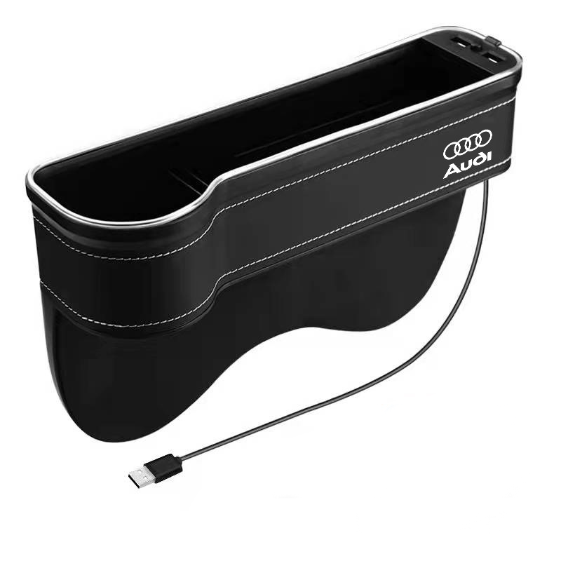 Multifunction Car Gap Storage Box – LED Light & USB Charging