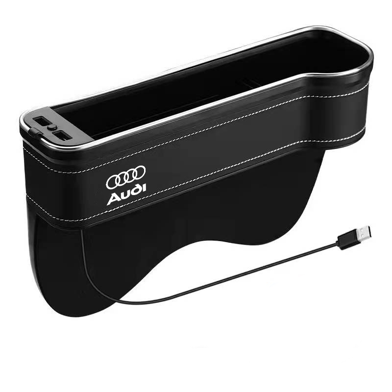 Multifunction Car Gap Storage Box – LED Light & USB Charging