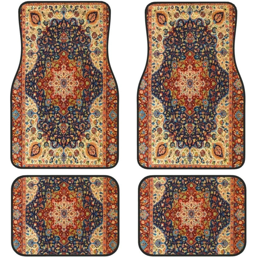Ethnic Retro Style Car Floor Mats - Stain-Resistant & Easy to Clean