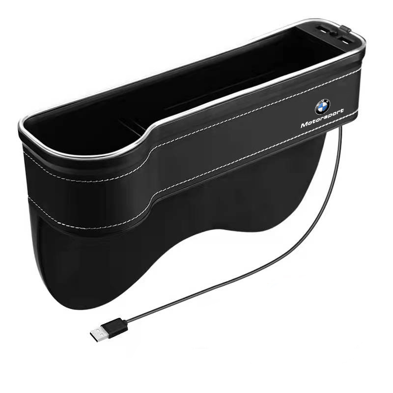Multifunction Car Gap Storage Box – LED Light & USB Charging