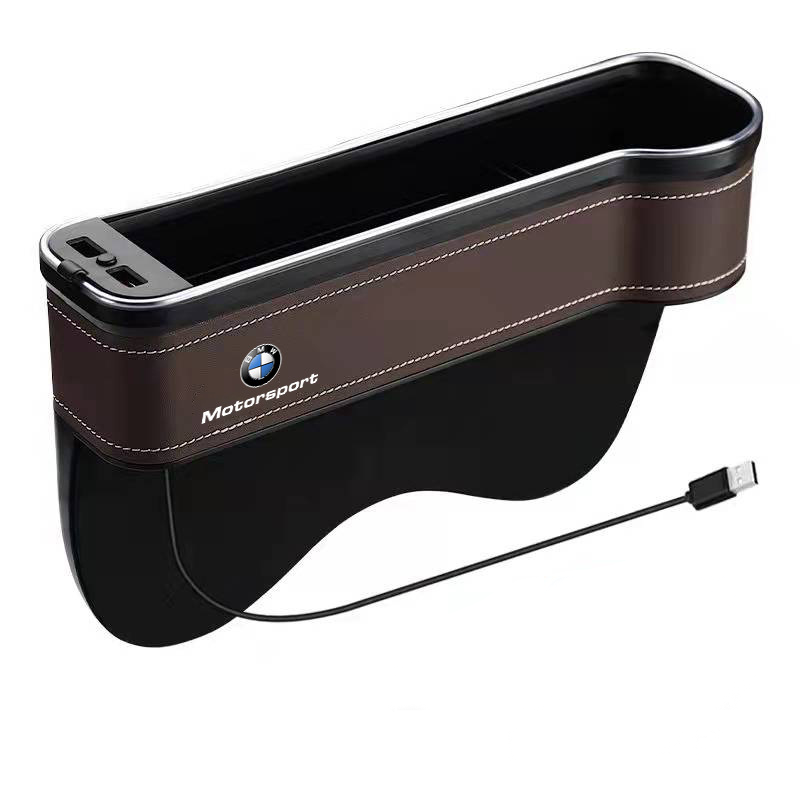 Multifunction Car Gap Storage Box – LED Light & USB Charging