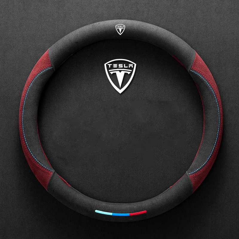 ComfortGrip Suede Steering Wheel Cover - Customizable Logo & Durable Comfort