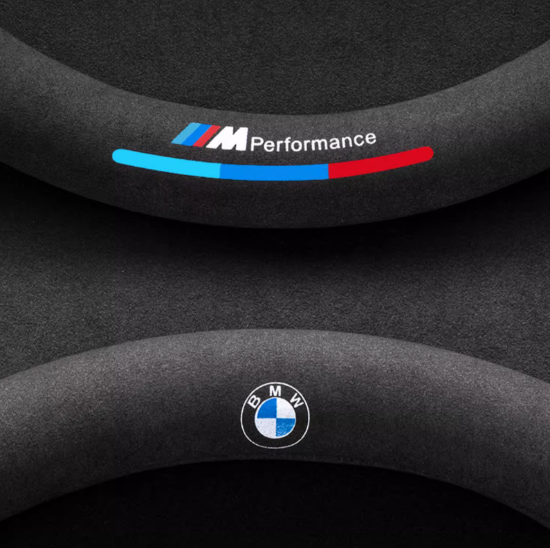 ComfortGrip Suede Steering Wheel Cover - Customizable Logo & Durable Comfort