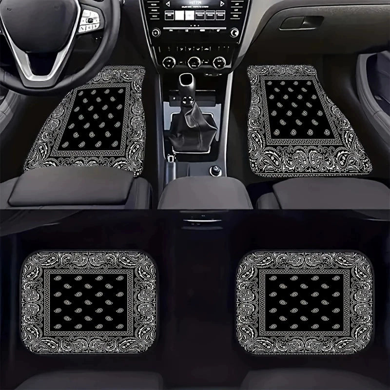 Ethnic Retro Style Car Floor Mats - Stain-Resistant & Easy to Clean