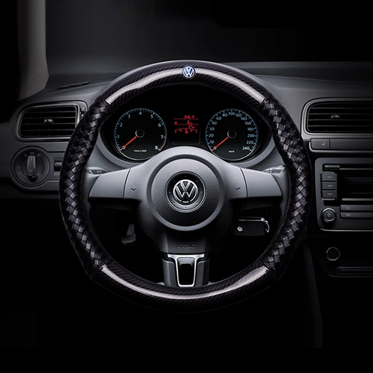 NappaWeave Luxe Steering Cover - Breathable Comfort & Custom Logo Ready