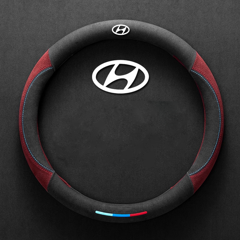 ComfortGrip Suede Steering Wheel Cover - Customizable Logo & Durable Comfort