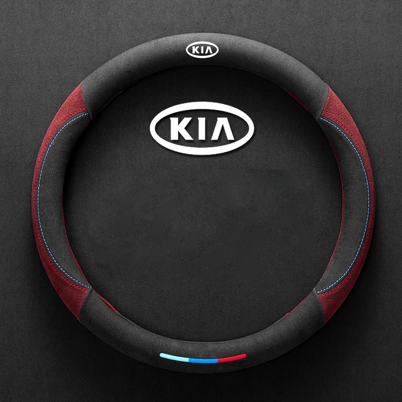 ComfortGrip Suede Steering Wheel Cover - Customizable Logo & Durable Comfort