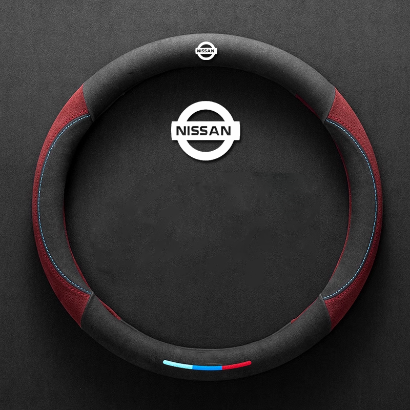 ComfortGrip Suede Steering Wheel Cover - Customizable Logo & Durable Comfort