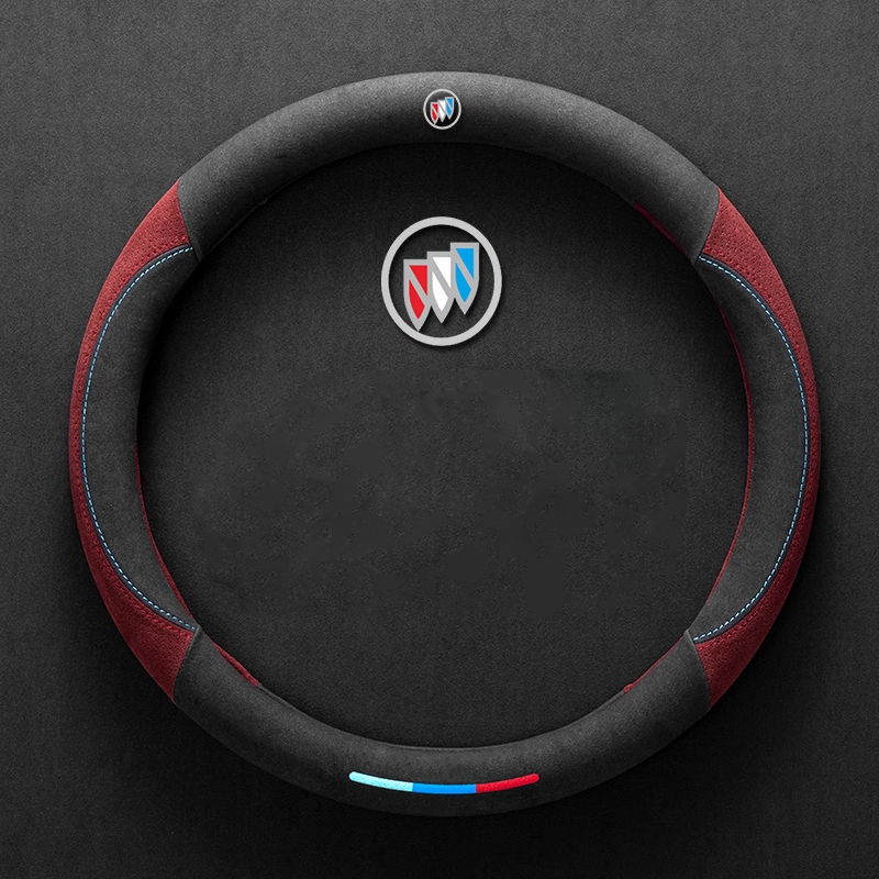 ComfortGrip Suede Steering Wheel Cover - Customizable Logo & Durable Comfort