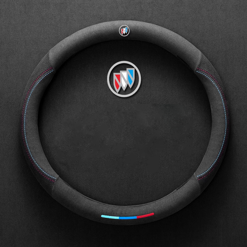 ComfortGrip Suede Steering Wheel Cover - Customizable Logo & Durable Comfort