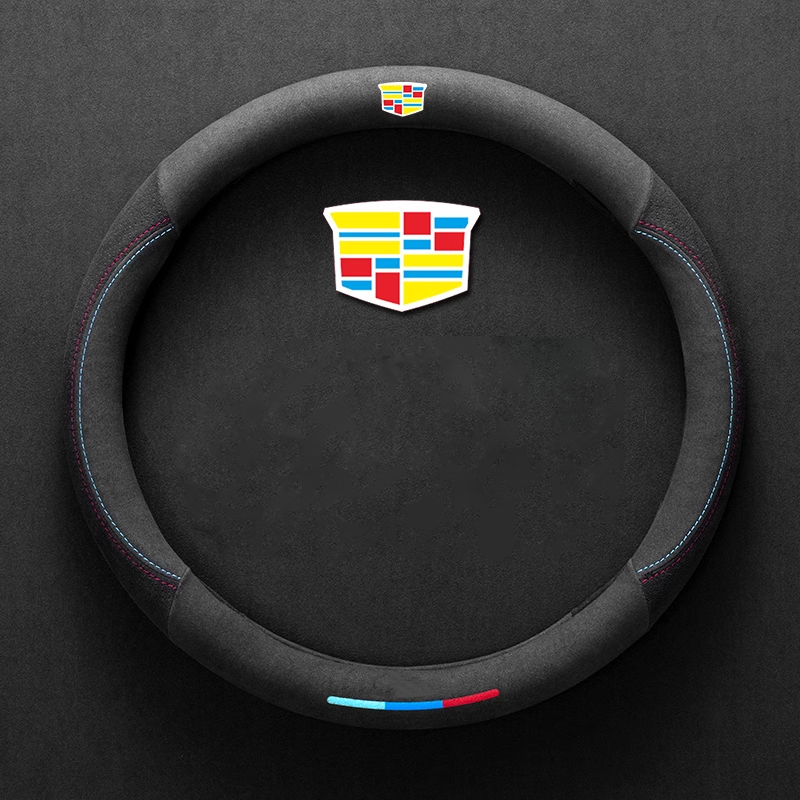 ComfortGrip Suede Steering Wheel Cover - Customizable Logo & Durable Comfort