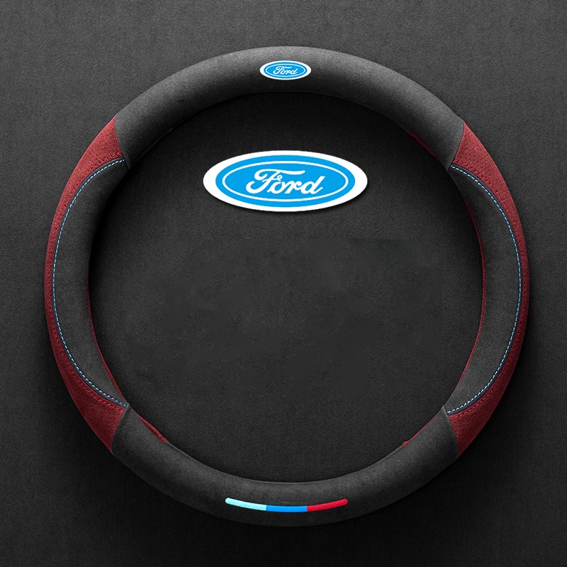ComfortGrip Suede Steering Wheel Cover - Customizable Logo & Durable Comfort