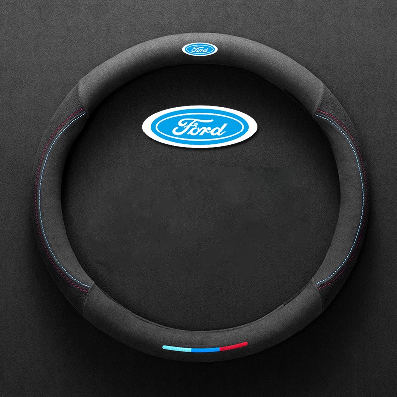 ComfortGrip Suede Steering Wheel Cover - Customizable Logo & Durable Comfort