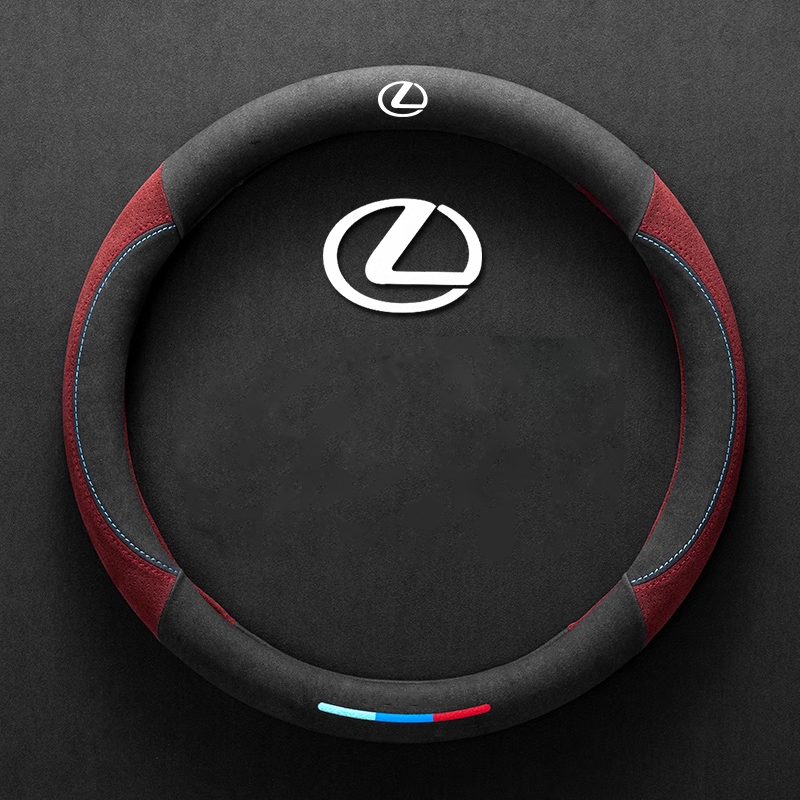 ComfortGrip Suede Steering Wheel Cover - Customizable Logo & Durable Comfort