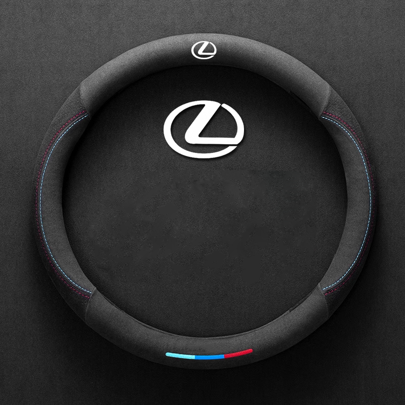 ComfortGrip Suede Steering Wheel Cover - Customizable Logo & Durable Comfort