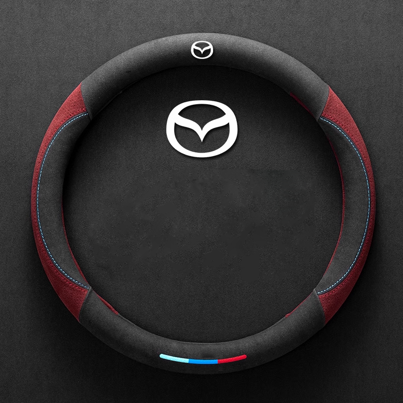 ComfortGrip Suede Steering Wheel Cover - Customizable Logo & Durable Comfort