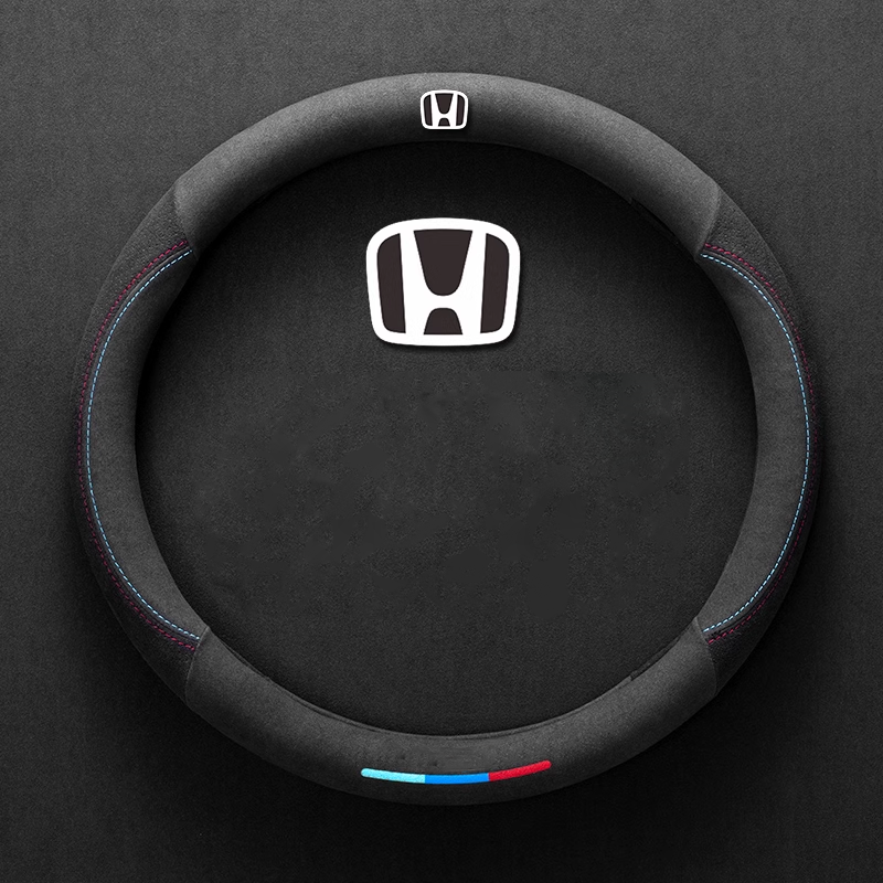 ComfortGrip Suede Steering Wheel Cover - Customizable Logo & Durable Comfort