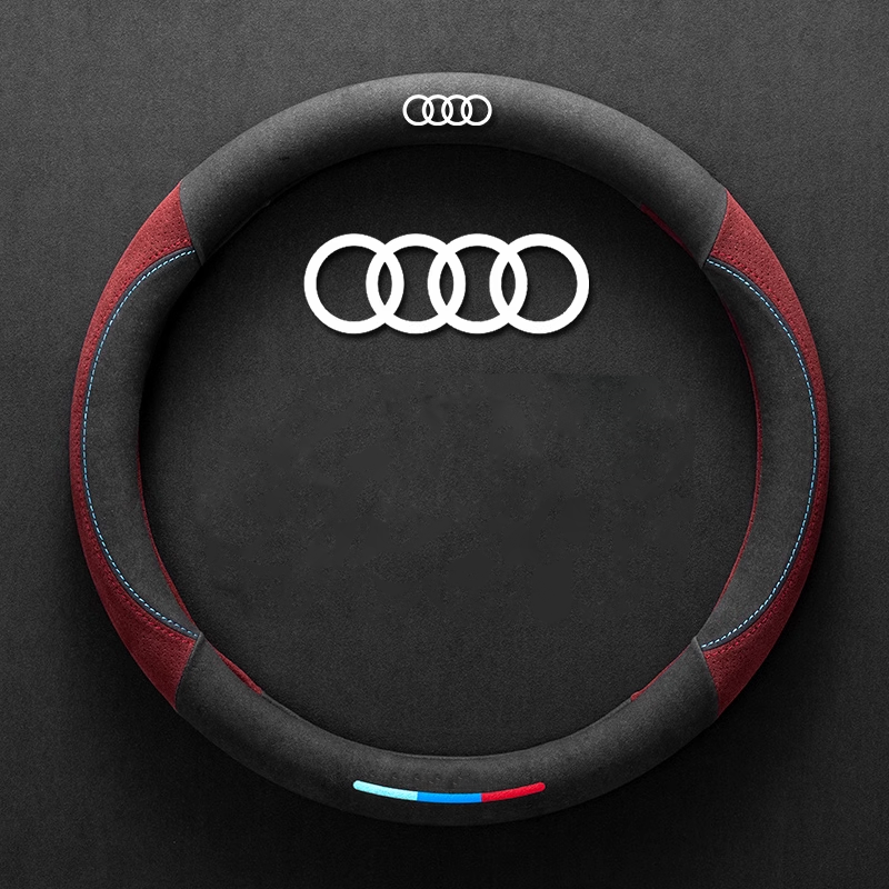 ComfortGrip Suede Steering Wheel Cover - Customizable Logo & Durable Comfort