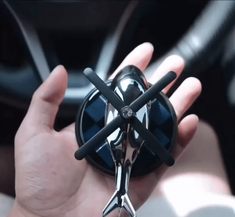 JetAroma Car Freshener – Solar-Powered Spinning Fragrance Plane