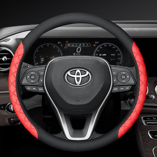 DriveCore Elite Grip Steering Wheel Cover – Sweat-Resistant Leather & Performance Boost