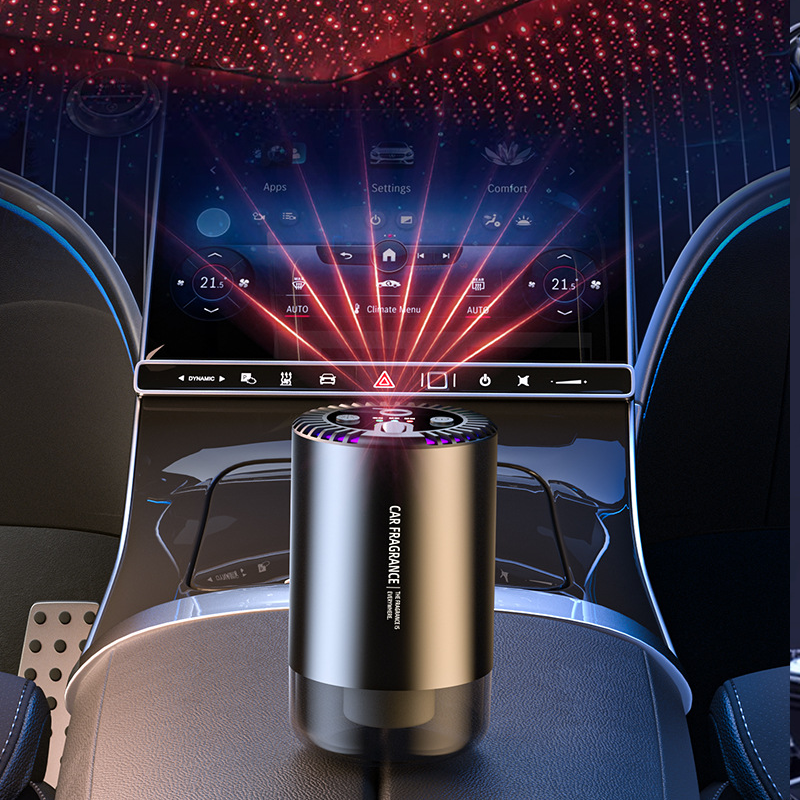 AuraMist Car Diffuser – Rechargeable with Ambient Light