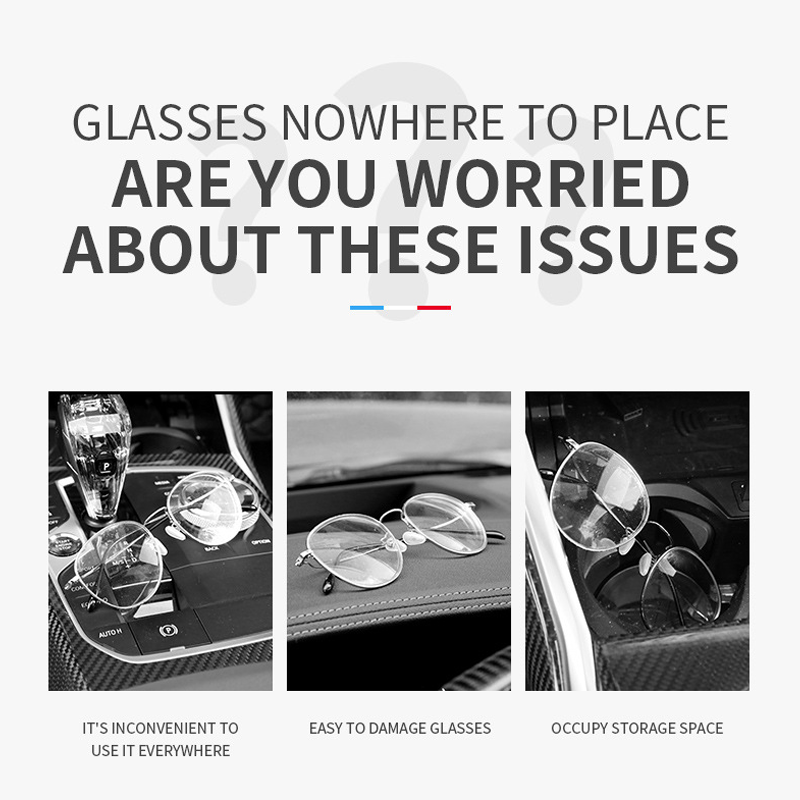 GlideMount Car Glasses Clip – Minimalist Style with Logo Customization