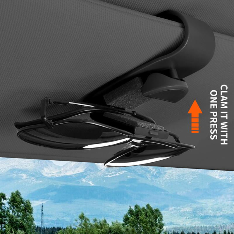 GlideMount Car Glasses Clip – Minimalist Style with Logo Customization