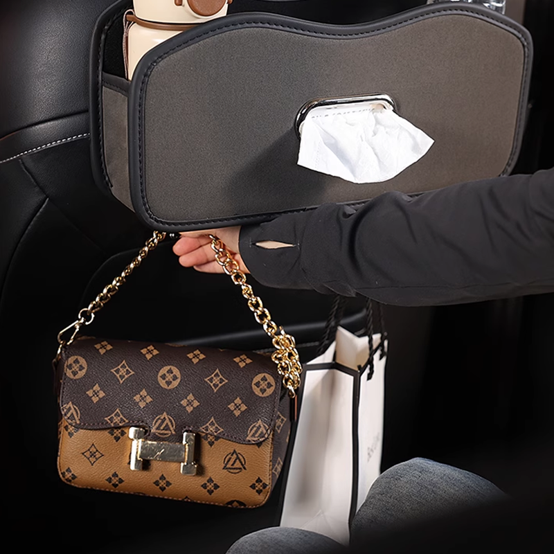 LuxOrganix SeatBack Organizer – Premium Storage for Modern Drivers, Custom Logo Ready