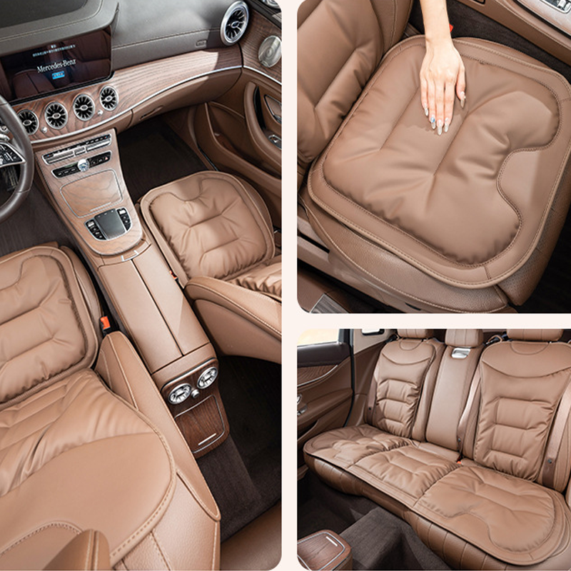 LuxNappa Soft Car Seat Cushion - Comfortable  Breathable & Customizable Logo