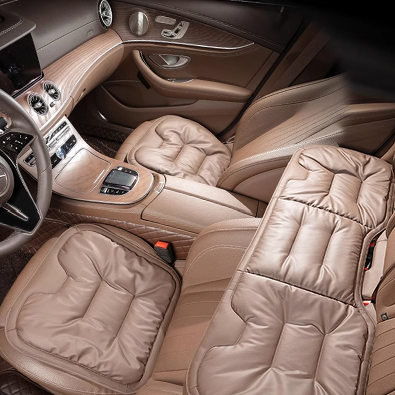 LuxNappa Soft Car Seat Cushion - Comfortable  Breathable & Customizable Logo