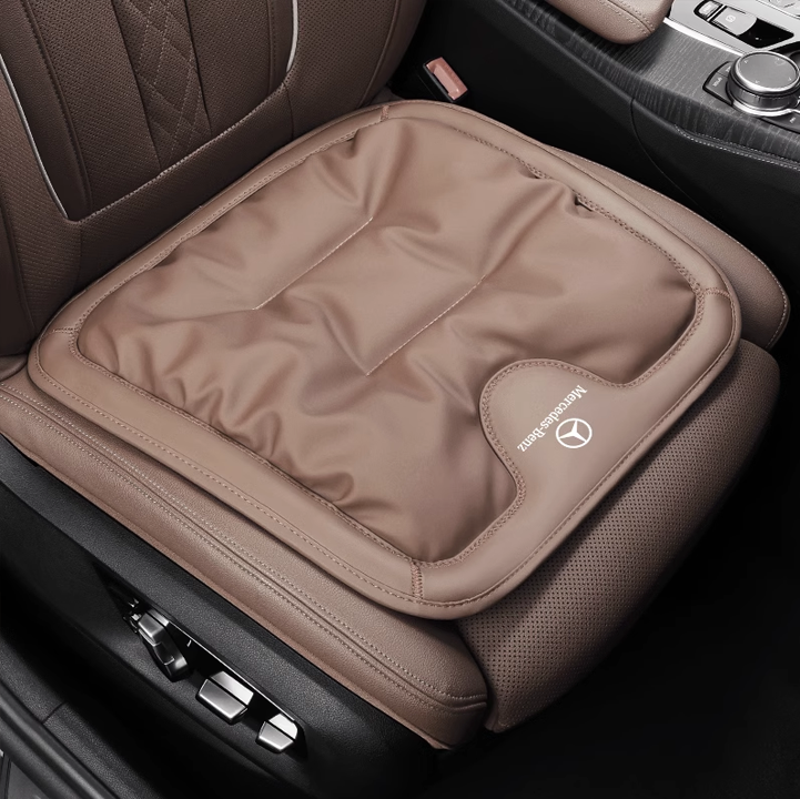 LuxNappa Soft Car Seat Cushion - Comfortable  Breathable & Customizable Logo