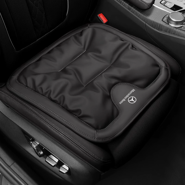 LuxNappa Soft Car Seat Cushion - Comfortable  Breathable & Customizable Logo