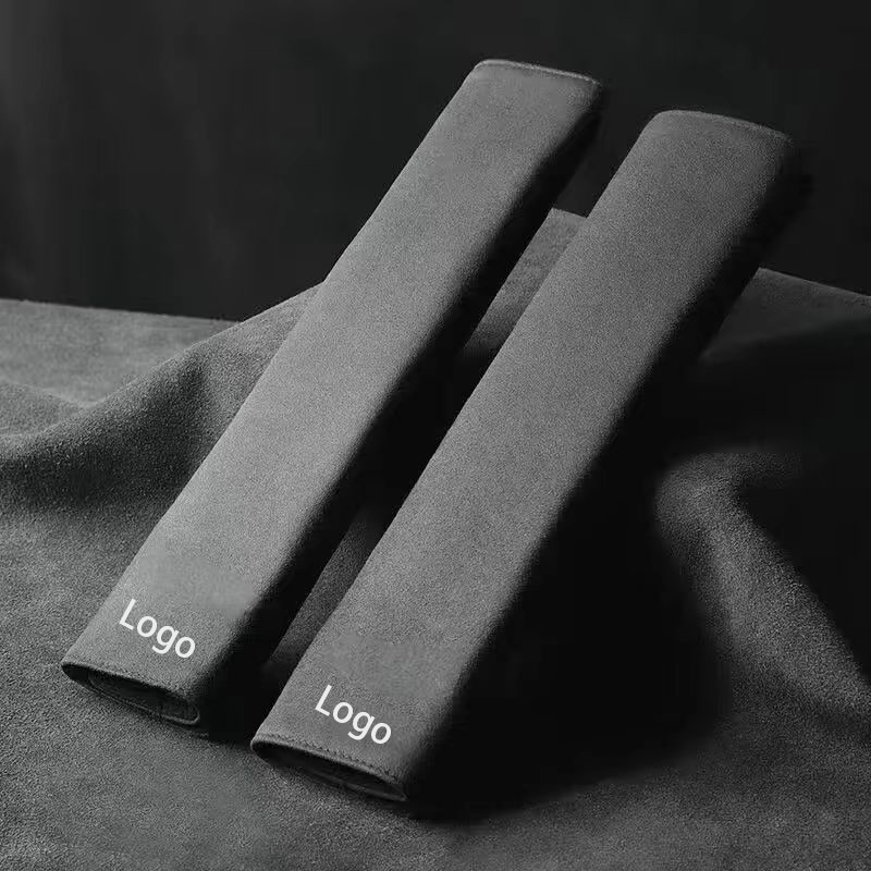 SuedeGuard Seatbelt Shoulder Pad – Neck Protection & Custom Logo Ready