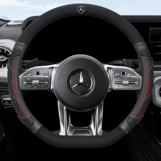 BreezeGrip Silk Steering Cover – Breathable, Sweat-Resistant & Logo Customizable