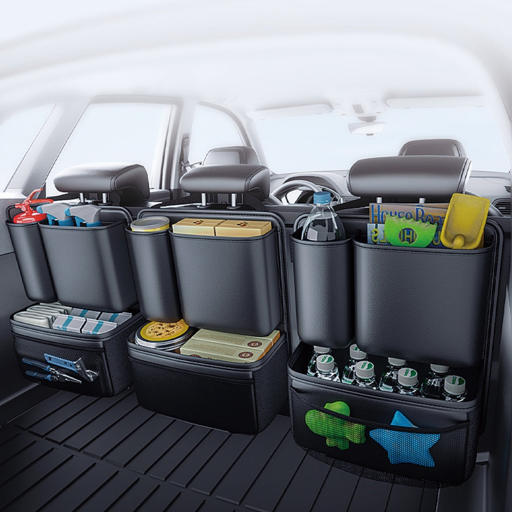 Deluxe Backseat Car Organizer Set - Maximum Storage and Organization for Road Trips