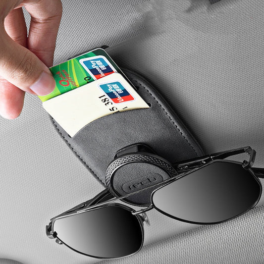 Compact Car Sun Visor Organizer - Sunglasses and Card Holder