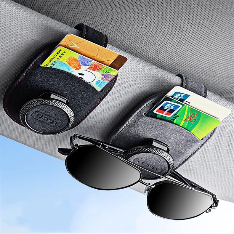 Compact Car Sun Visor Organizer - Sunglasses and Card Holder