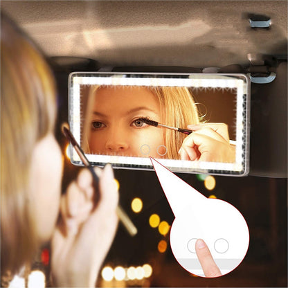 LED Vanity Mirror for Car Sun Visor - Perfect for Makeup and Grooming