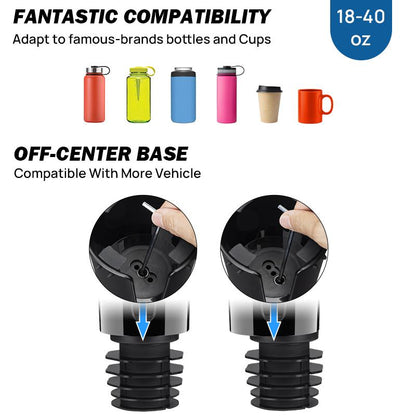 Adjustable Car Cup Holder Phone Mount with Dual Holder Design