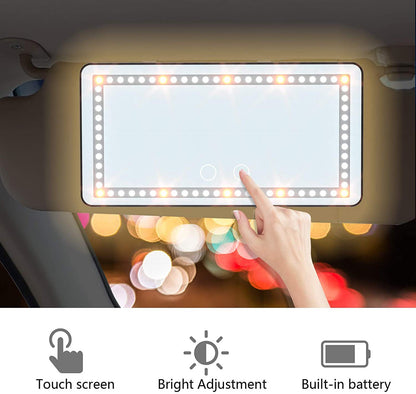 LED Vanity Mirror for Car Sun Visor - Perfect for Makeup and Grooming