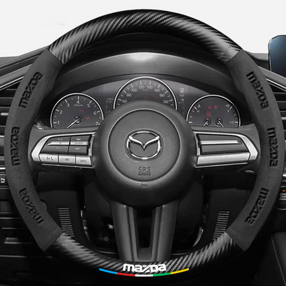 CarbonSuede™ Ultra-Slim Steering Wheel Cover — Racing-Grade Suede & Carbon Hybrid