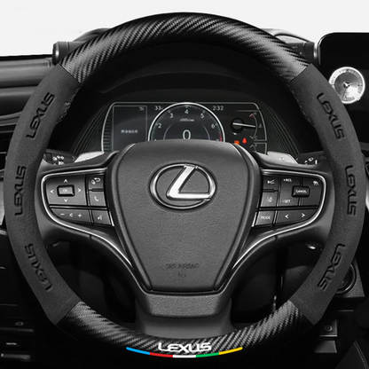 CarbonSuede™ Ultra-Slim Steering Wheel Cover — Racing-Grade Suede & Carbon Hybrid