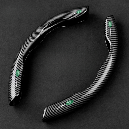 Premium Carbon Fiber Steering Wheel Cover - Clear and Glossy, Easy Installation, Universal Fit