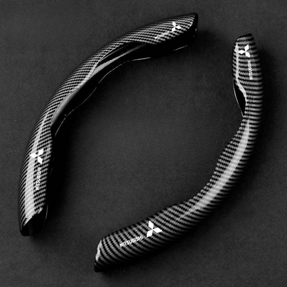 Premium Carbon Fiber Steering Wheel Cover - Clear and Glossy, Easy Installation, Universal Fit